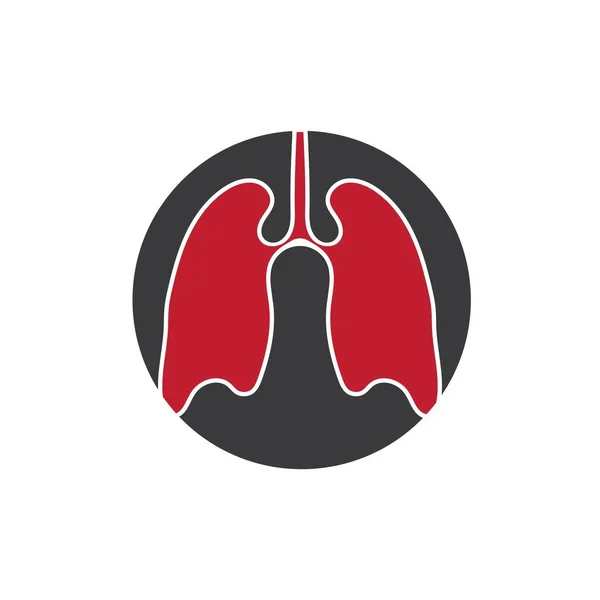 Logo Lungs Illustration Design Template Vector — Stock Vector