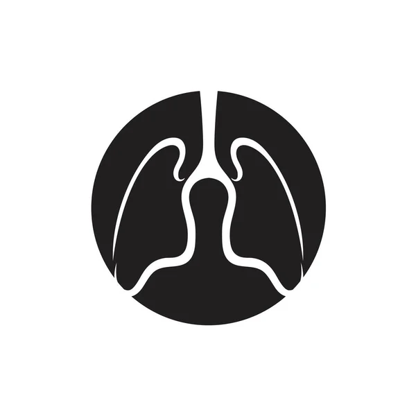 Ciğerlerin Logosu Çizim Şablonu Vektörü — Stok Vektör