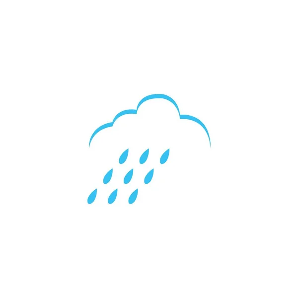 Gotas Lluvia Icono Logo Vector Ilustración Diseño — Archivo Imágenes Vectoriales