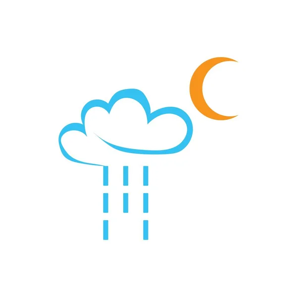 Raindrops Icon Logo Vector Illustration Design — Stock Vector