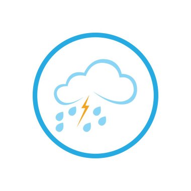 yaratıcı yağmur damlaları simge logo vektör illüstrasyon tasarımı