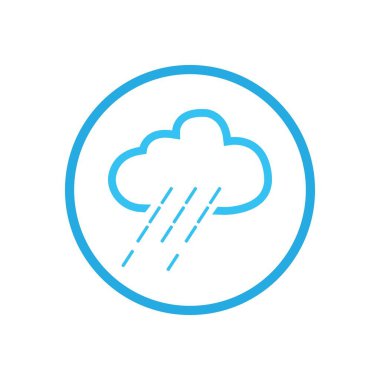 yaratıcı yağmur damlaları simge logo vektör illüstrasyon tasarımı