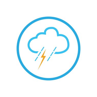 yaratıcı yağmur damlaları simge logo vektör illüstrasyon tasarımı