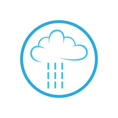 yaratıcı yağmur damlaları simge logo vektör illüstrasyon tasarımı