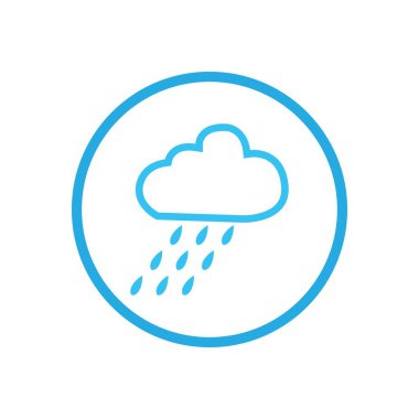 yaratıcı yağmur damlaları simge logo vektör illüstrasyon tasarımı