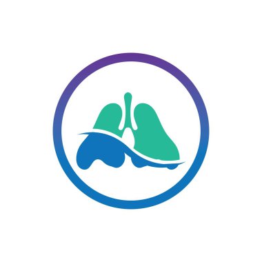 akciğer logosu çizim şablonu vektörü