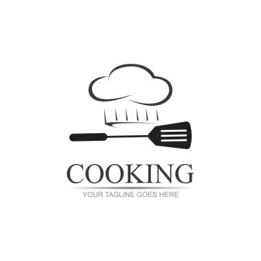 yemek logosu sembolü çizim şablonu