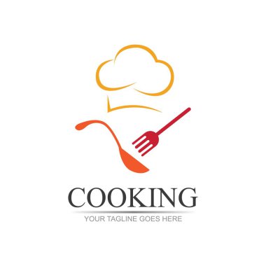 yemek logosu sembolü çizim şablonu