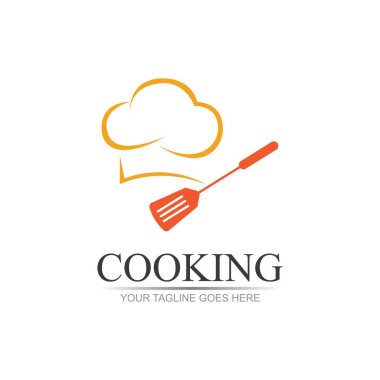 yemek logosu sembolü çizim şablonu