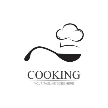 yemek logosu sembolü çizim şablonu