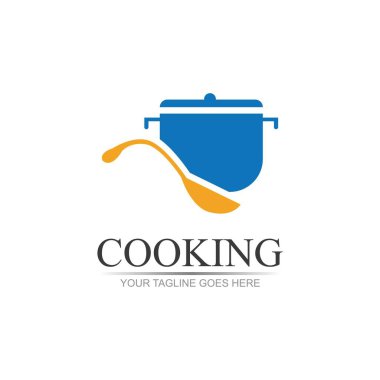 yemek logosu sembolü çizim şablonu