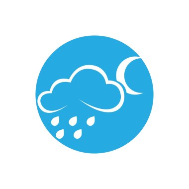 yağmur damlaları simgesi logo vektör illüstrasyon tasarımı