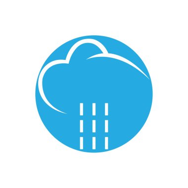 yağmur damlaları simgesi logo vektör illüstrasyon tasarımı