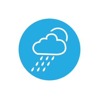 yağmur damlaları simgesi logo vektör illüstrasyon tasarımı