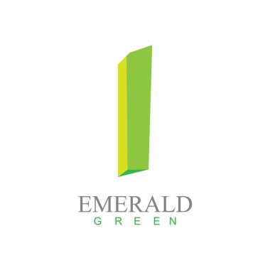 Zümrüt elmas logo vektör çizimi