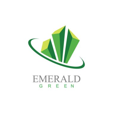 Zümrüt elmas logo vektör çizimi