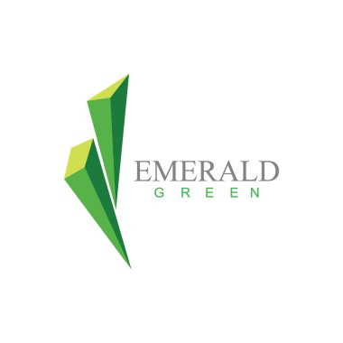 Zümrüt elmas logo vektör çizimi