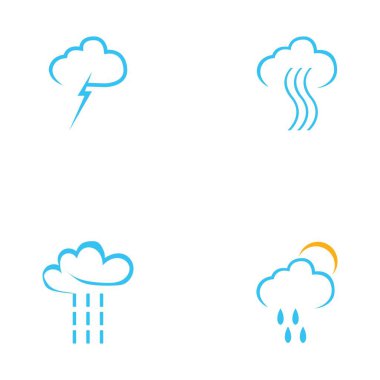 yağmur damlaları simgesi logo vektör illüstrasyon tasarımı