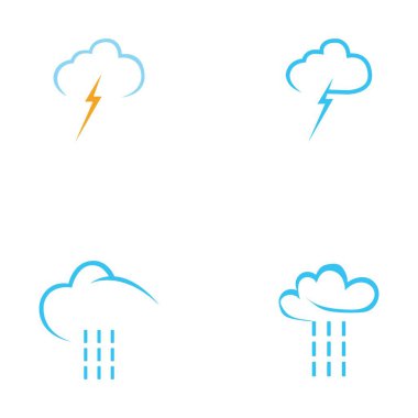 yağmur damlaları simgesi logo vektör illüstrasyon tasarımı
