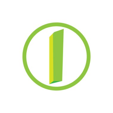 yeşil zümrüt elmas logo vektör resimleme