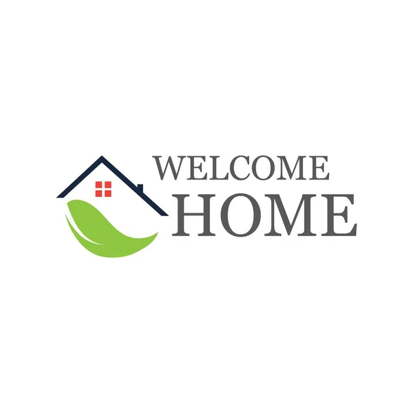 Welcome Home Logo Symbol Illustration Design Template — Stock Vector