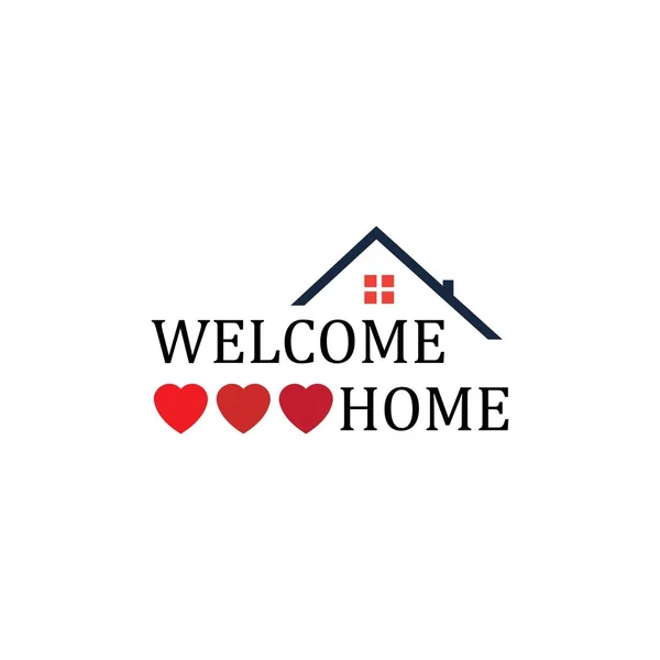 Welcome Home Logo Symbol Illustration Design Template — Stock Vector