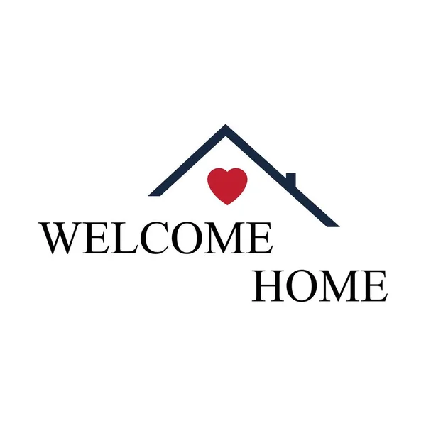 Welcome Home Logo Symbol Illustration Design Template — Stock Vector