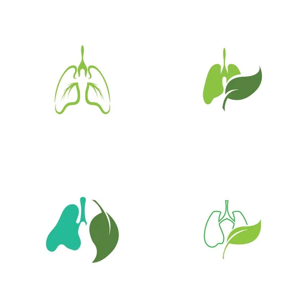 Plantilla Diseño Ilustración Del Logotipo Del Vector Green Lungs Este — Vector de stock