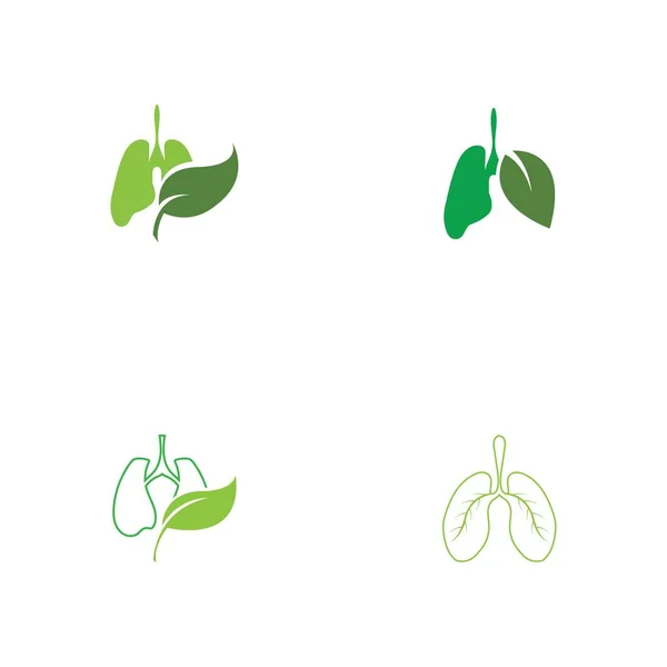 Plantilla Diseño Ilustración Del Logotipo Del Vector Green Lungs Este — Vector de stock