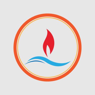 Mum ışığı logosu çizim şablonu