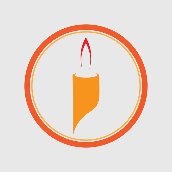 Kerzenlicht Logo Illustration Design Vorlage — Stockvektor