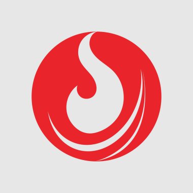 Bir mum alevinin soyut bir resmini içeren vektör logosu.