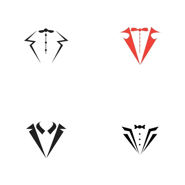 Set Tuxedo Logo Template Vector Icon Illustration Design Vector — Stockvektor