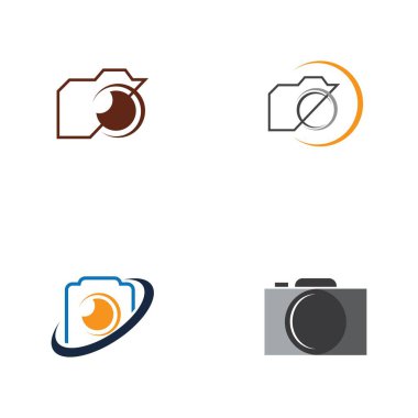 kamera fotoğrafçılık logosu tasarım şablonu