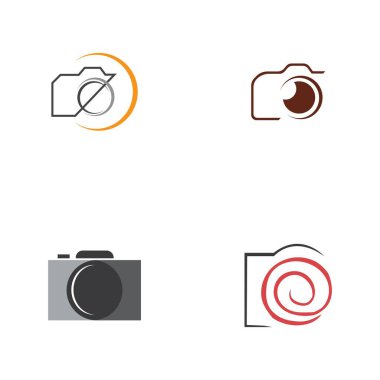 kamera fotoğrafçılık logosu tasarım şablonu