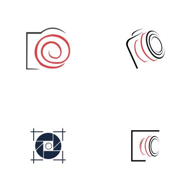 kamera fotoğrafçılık logosu tasarım şablonu
