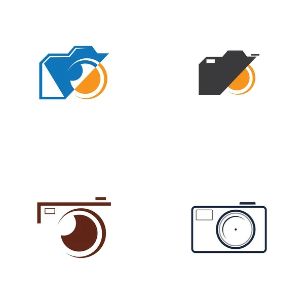 Camera Photography Logo Set Design Template — Stock Vector
