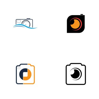kamera fotoğrafçılık logosu tasarım şablonu