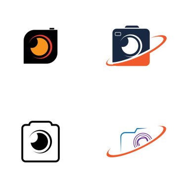 kamera fotoğrafçılık logosu tasarım şablonu