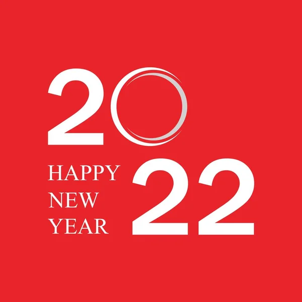Feliz Año Nuevo 2022 Vector Ilustración Plantilla Diseño — Vector de stock