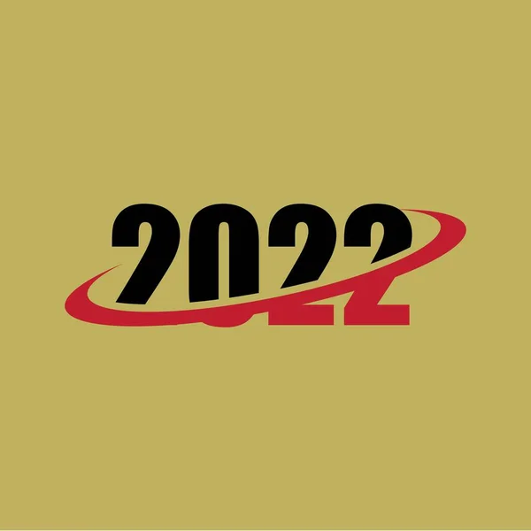 2022年新年ベクトルイラストデザインテンプレート — ストックベクタ