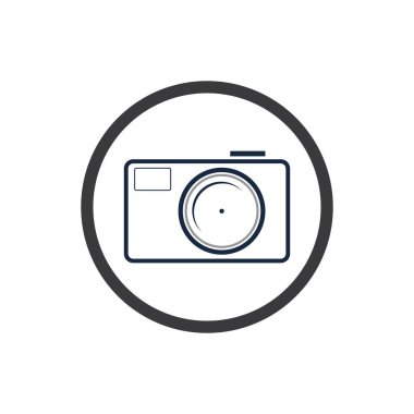 yaratıcı kamera fotoğraf logosu vektör tasarım şablonu