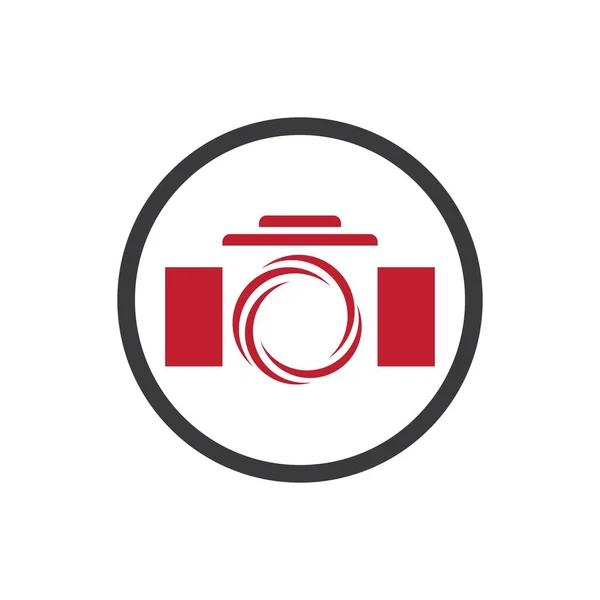 Kreativ Kamera Fotografering Logotyp Ikon Vektor Design Mall — Stock vektor