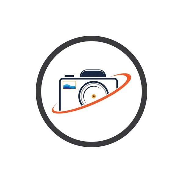 創造的なカメラの写真のロゴのアイコンのベクトルデザインテンプレート — ストックベクタ