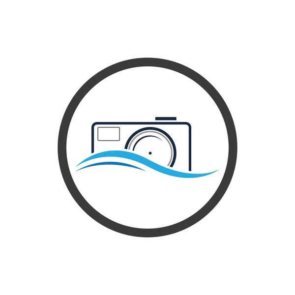 Creative Camera Photography Logo Icon Vector Design Template — ストックベクタ