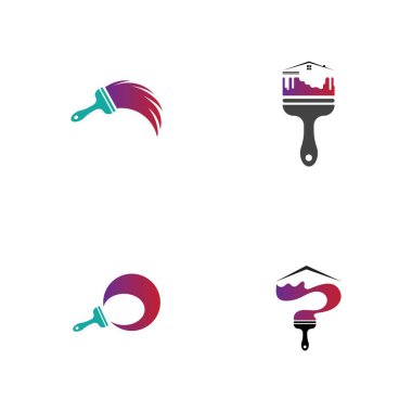 Boyama logosu ve Gayrimenkul, Özellik & Ev iş logosu tasarımı seti