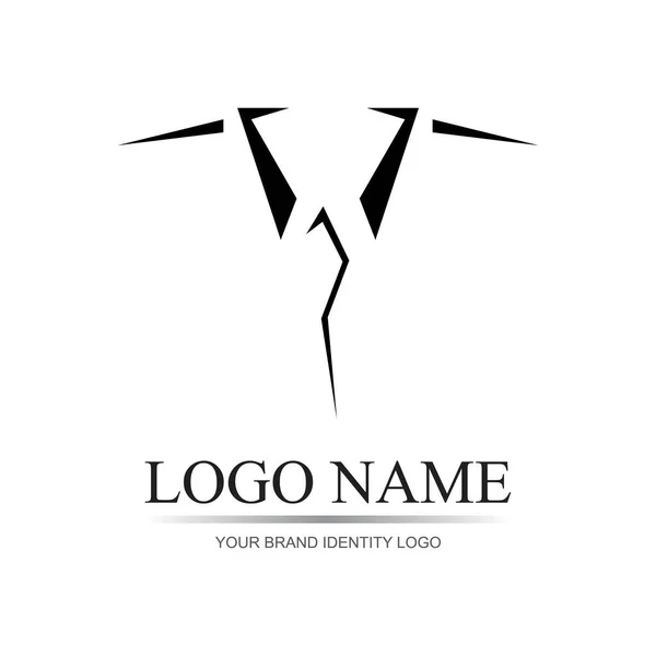 Tuxedo Logo Modello Icona Vettoriale Illustrazione Design Vettore — Vettoriale Stock