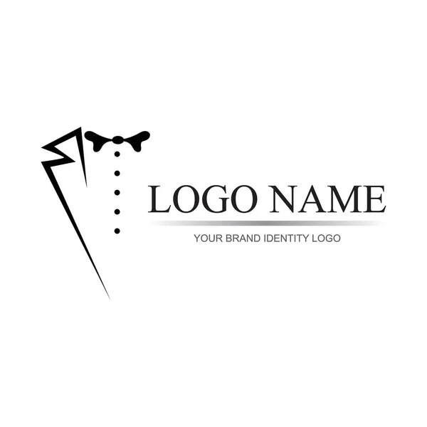Tuxedo Logo Modello Icona Vettoriale Illustrazione Design Vettore — Vettoriale Stock