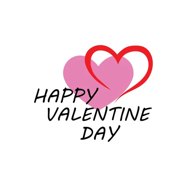 Valentines Day Design Sign Vector Illustration Template — 스톡 벡터