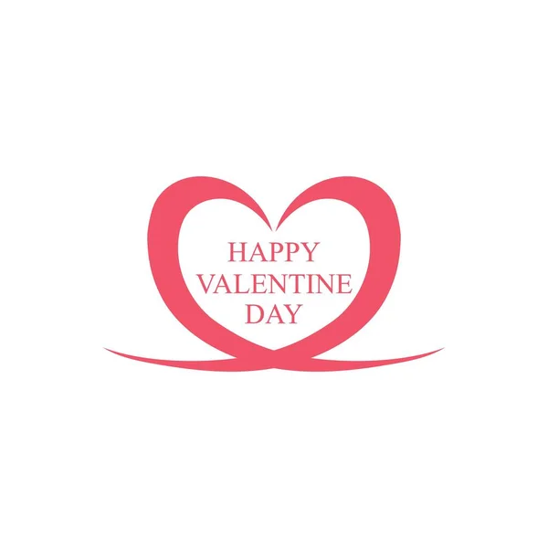 Valentines Day Design Sign Vector Illustration Template — Stok Vektör